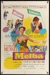 4r633 MELBA 1sh '53 Patrice Munsel, in most magnificent musical spectacle of them all!