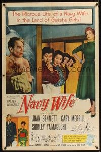 4r701 NAVY WIFE 1sh '56 Joan Bennett is a Navy Wife in the land of Geisha Girls!