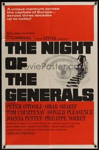 4r713 NIGHT OF THE GENERALS style B 1sh '67 WWII officer Peter O'Toole in a manhunt across Europe!