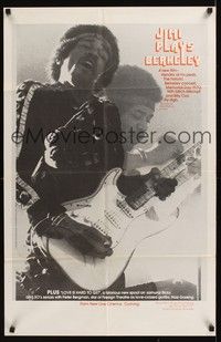 4r485 JIMI PLAYS BERKELEY special 22x34 '73 great image of Jimi Hendrix at Berkeley, California!