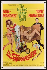 4r896 SWINGER 1sh '66 super sexy Ann-Margret, Tony Franciosa, the bunniest picture of the year!