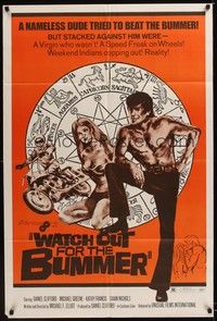 4r970 WATCH OUT FOR THE BUMMER 1sh '70s Daniel Clifford, Michael Greene, Kathy Francis, bizarre!
