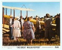 4s067 GREAT WALDO PEPPER 8x10 mini LC #5 '75 George Roy Hill, Robert Redford in aviator gear!