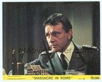 4s093 MASSACRE IN ROME 8x10 mini LC #1 '73 close up of Richard Burton in military uniform!