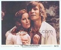 4s136 THREE MUSKETEERS 8x10 mini LC #8 '74 romantic close up of Michael York & Raquel Welch!