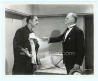 4s187 BEHIND THE MAKE-UP 8x10 still '30 William Powell in bath robe standing by man in tuxedo!