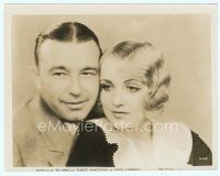 4s192 BIG NEWS 7.75x10 still '29 great close up of young Carole Lombard & Robert Armstrong!