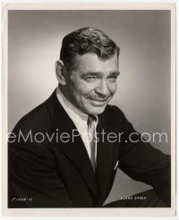 4s218 CLARK GABLE 8x10 still '50s smiling portrait in suit and tie by Bud Fraker!