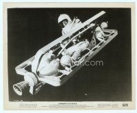 4s226 CONQUEST OF SPACE 8x10 still '55 George Pal sci-fi, cool image of astronaut on space sled!