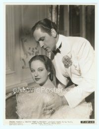 4s239 DEATH TAKES A HOLIDAY 8x10 still '34 great close up of Fredric March holding Evelyn Venable!