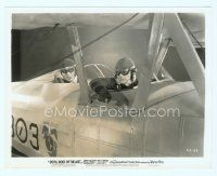 4s244 DEVIL DOGS OF THE AIR 8x10 still '35 c/u of pilots James Cagney & Pat O'Brien in bi-plane!