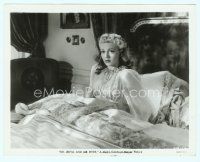 4s255 DR. JEKYLL & MR. HYDE 8x10 still '41 scared Lana Turner sits upright in bed!