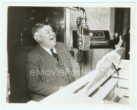 4s259 ED MCCONNELL 8x10 NBC radio still '37 the heavyweight star playing the piano & singing!