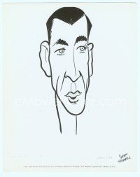 4s290 GARY COOPER 8x10 still '36 fantastic caricature art of Gary Cooper by Hen Stowell!