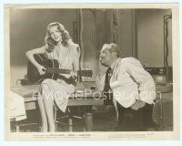 4s295 GILDA 8x10 still '46 man looks lovingly at sexy Rita Hayworth playing guitar!