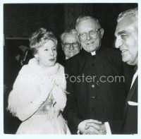 4s322 HOW THE WEST WAS WON 7.25x7.5 news photo '64 Irene Dunne at premiere w/Cardinal McIntyre!