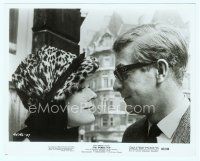4s339 IPCRESS FILE 8x10 still '65 close up of Michael Caine wearing glasses smiling at Sue Lloyd!