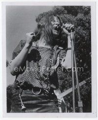 4s351 JANIS 8x10 still '75 great rock & roll image of Joplin wailing into microphone on stage!
