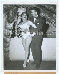 4s360 KETTY ROGERS 7.25x9 news photo '55 Miss Strip Tease has her clothes removed by bandleader!