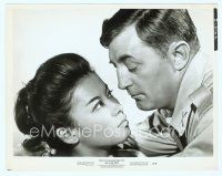 4s384 MAN IN THE MIDDLE 8x10.25 still '64 super close up of Robert Mitchum & France Nuyen!