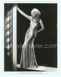 4s376 LYDA ROBERTI 8x10 still '33 full-length portrait of the sexy star in great gown!