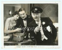 4s396 MELODY CRUISE 8x10 still '33 dapper Charlie Ruggles drinks champagne with couple behind him!