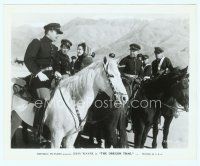 4s422 OREGON TRAIL 8x10 still '36 soldiers watch Ann Rutherford smile at mounted John Wayne!