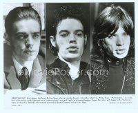 4s429 PERFORMANCE 8x10 still '70 Mick Jagger in suit, in leather jacket & as alienated longhair!