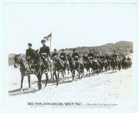 4s471 SANTA FE TRAIL 8x10 still '40 Errol Flynn & Ronald Reagan leading cavalry line!
