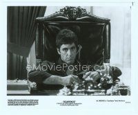 4s473 SCARFACE 8x10 still '83 best close up of Al Pacino as Tony Montana sitting at desk!