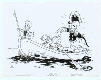 4s475 SEA SCOUTS 8x10 still '39 Disney, Admiral Donald Duck in boat with Huey, Dewey & Louie!
