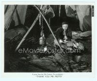 4s511 THANK YOU MR. MOTO 8x10 still '37 image of Asian Peter Lorre smoking pipe at campsite!