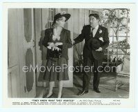 4s513 THEY KNEW WHAT THEY WANTED 8x10 still '40 Charles Laughton holds door for Carole Lombard!