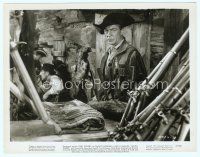 4s528 UNCONQUERED 8x10 still '47 close up of concerned Gary Cooper standing by knives and rifles!