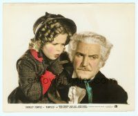 4s049 DIMPLES color 8x10 still '36 great close up of stern Shirley Temple with Frank Morgan!