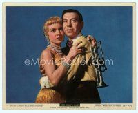 4s103 PETE KELLY'S BLUES color 8x10 still #4 '55 sexy Janet Leigh holding Jack Webb's trumpet!