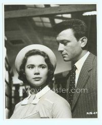 4s458 ROOM AT THE TOP English 8x10 still '59 puzzled Laurence Harvey looks at Heather Sears!
