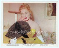 4s056 ESCAPE FROM FORT BRAVO 8x10 mini LC #2 '53 Eleanor Parker in fancy dress holding fan!