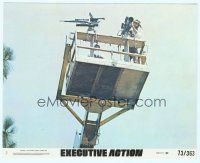 4s057 EXECUTIVE ACTION 8x10 mini LC '73 man on crane setting up for JFK assassination!