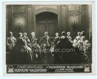 4s405 MONSIEUR BEAUCAIRE 8x10 LC '24 Rudolph Valentino in custome with room full of people!