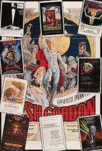 4t003 LOT OF 78 FOLDED ONE-SHEETS lot '65 - '00 Flesh Gordon, Humanoids from the Deep, Young Dracula