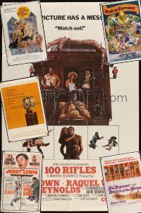 4t005 LOT OF 13 FOLDED ONE-SHEETS lot '62 - '82 100 Rifles, The Big Bounce, Return of the Seven