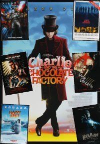 4t018 LOT OF 26 UNFOLDED ONE-SHEETS lot '87 - '07 Charlie & the Chocolate Factory, Blade Runner R92