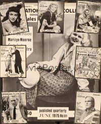 4t029 LOT OF 8 INTERNATIONAL FILM COLLECTOR MAGAZINES lot '75 - '76 Jean Harlow, Astaire & Rogers
