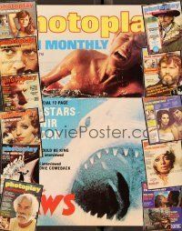 4t030 LOT OF 12 ENGLISH PHOTOPLAY MAGAZINES lot '76 Raquel Welch, Redford, Newman, Jaws + more!