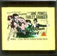 4t234 SMALL TOWN GIRL Aust glass slide '53 Jane Powell, Farley Granger, sexy Ann Miller's legs!