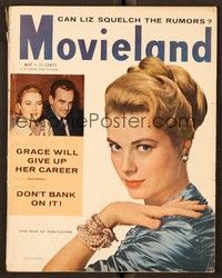 4t118 MOVIELAND magazine May 1956 beautiful Grace Kelly will give up her career, or will she!