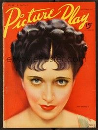 4t072 PICTURE PLAY magazine November 1937 wonderful art of beautiful Kay Francis by Morr Kusnet!