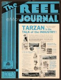 4t048 REEL JOURNAL exhibitor magazine April 7, 1932 images of Tarzan ads from press sheet!