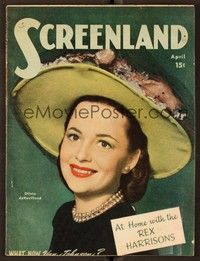 4t111 SCREENLAND magazine April 1947 Olivia De Havilland from To Each His Own by Jack Albin!